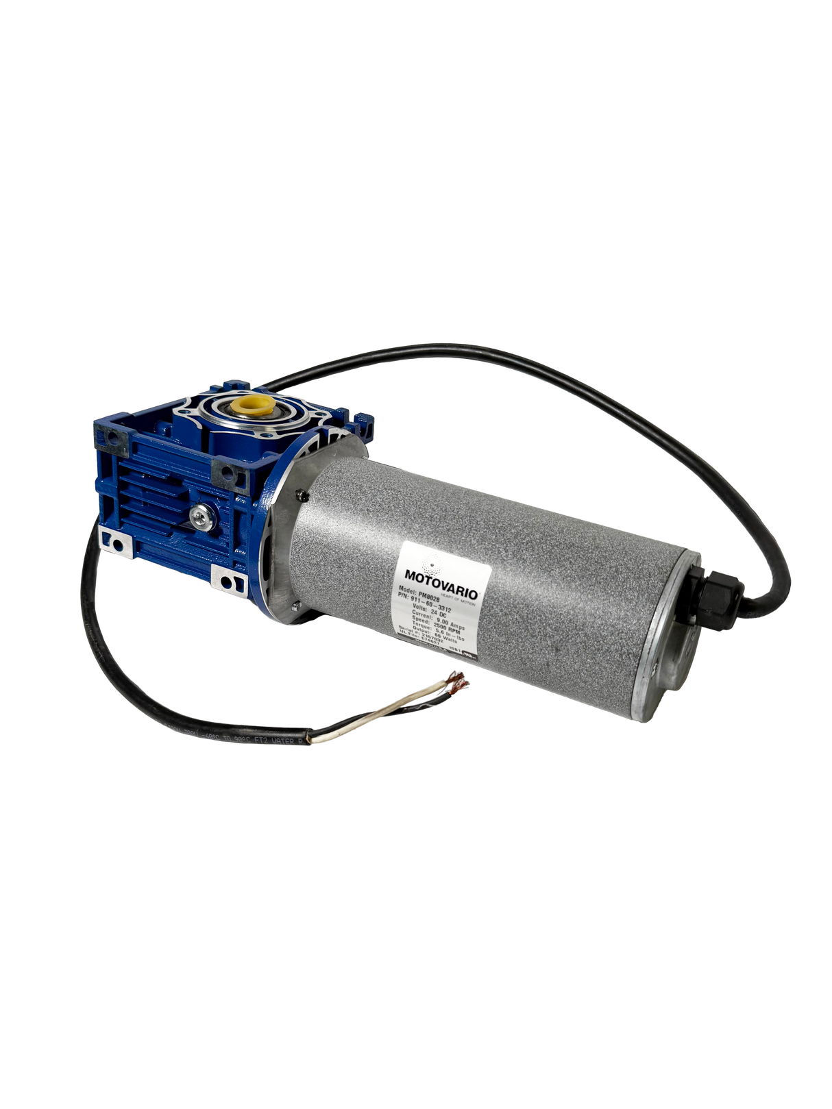 PDQ Gear Motor - 1/8 Horsepower, 91.6 RPM, 24 VDC, Right Angle