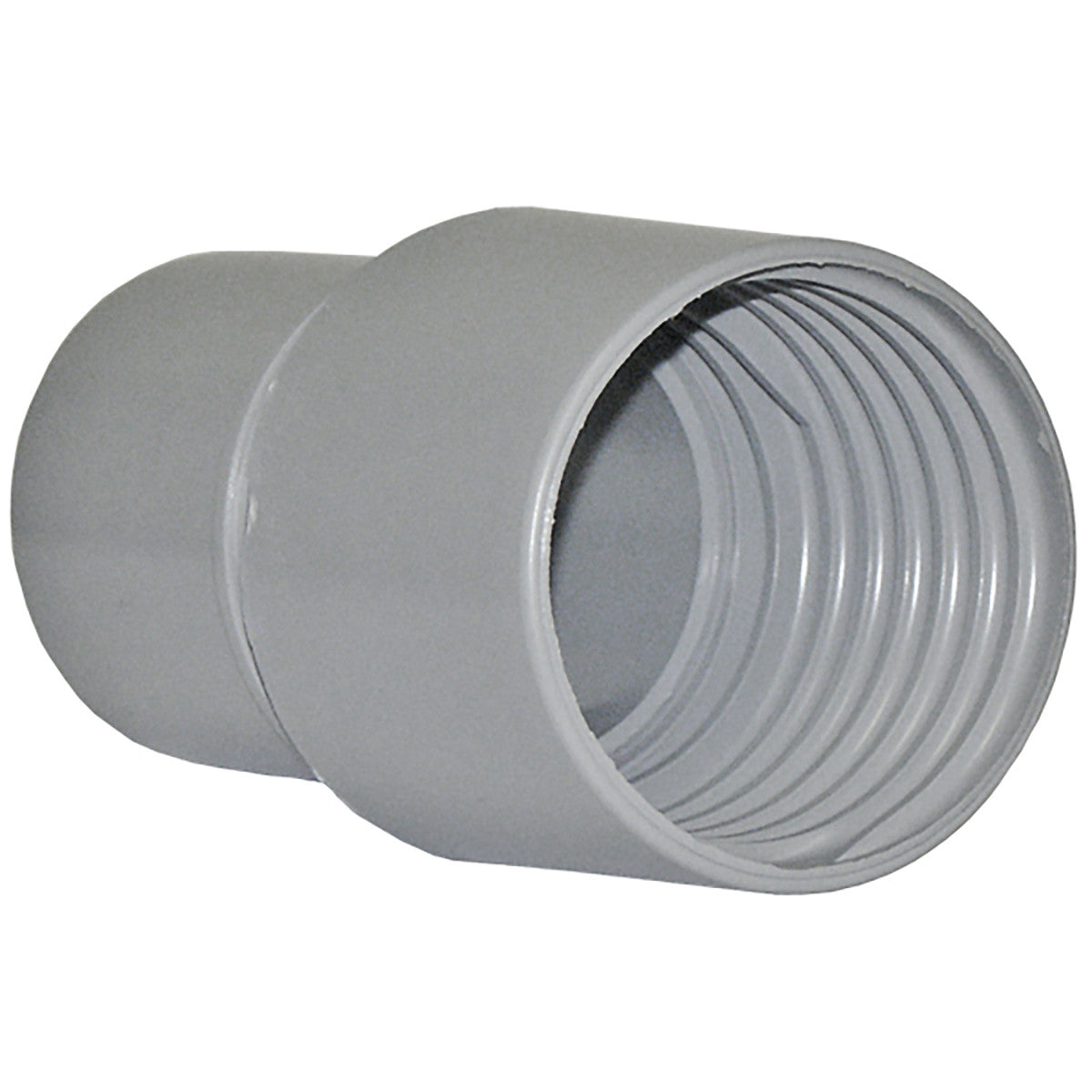 Vacuum Cuff Swivel, 2in I.D. Smooth Nozzle Adaptor x 2in Threaded I.D. Gray for 2in Vacuum Hose Car Wash Superstore