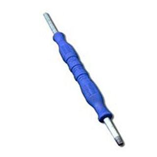Hamel Manufacturing Stainless Steel 18'' 1/4'' MPT x 1/8'' FPT Wand with Blue Rubber Flex Grip
