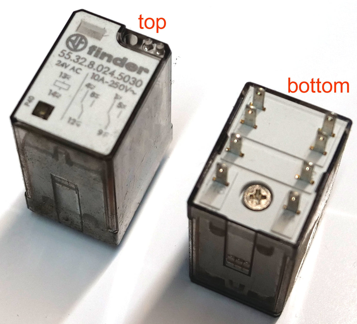PDQ RELAY,DPDT,10 AMP,INDLT,8-BLADE,24VAC PDQ