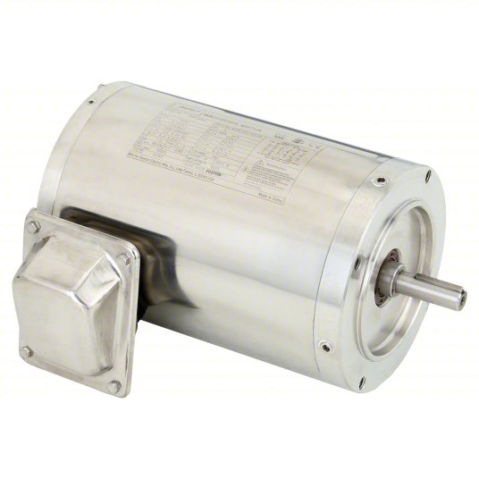 DAYTON Washdown Motor: Three-Phase, 3/4 hp Horsepower, 1,155 RPM RPM, 208-230/460V AC, TENV Car Wash Superstore