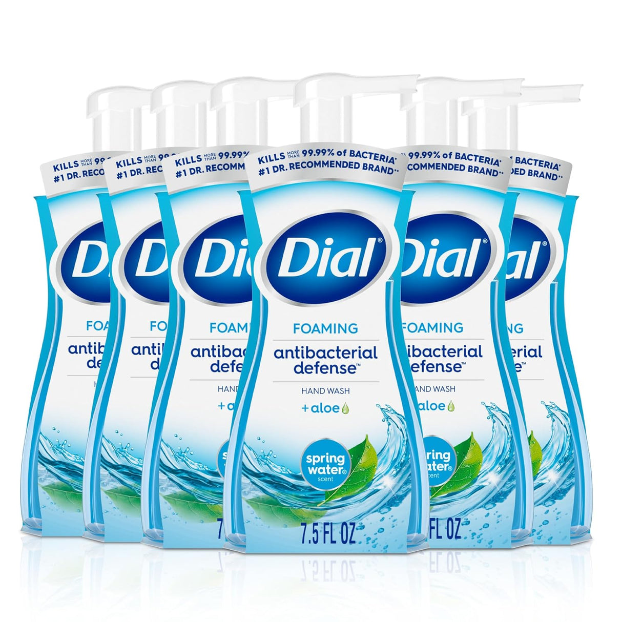 Dial Antibacterial 7.5 oz Spring Water Foaming Hand Wash - 6 per Case - Car Wash Superstore