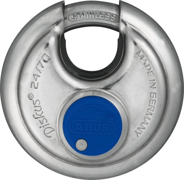ABUS 24IB Stainless Steel 2-3/4'' Weatherproof Diskus Lock Key Code: EE0113 ABUS