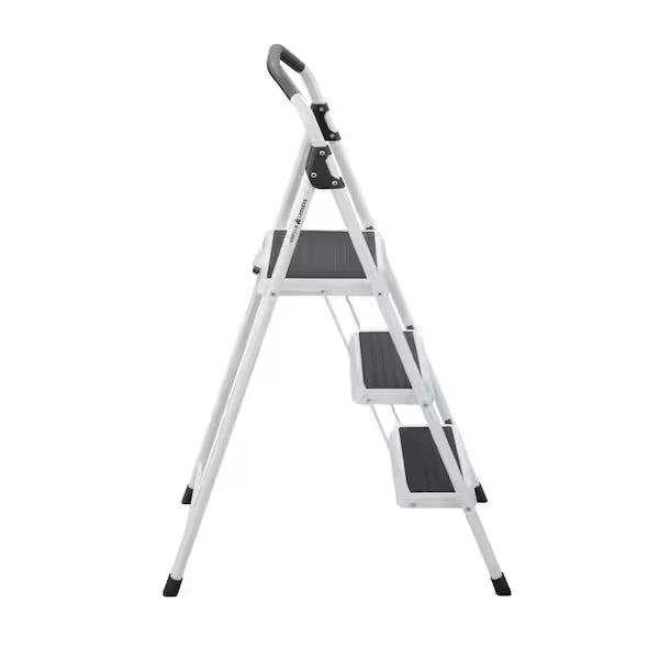 3-Step Compact Steel Step Stool, 225 lbs. Load Capacity Type II Duty Rating (9ft. Reach Height) Car Wash Superstore