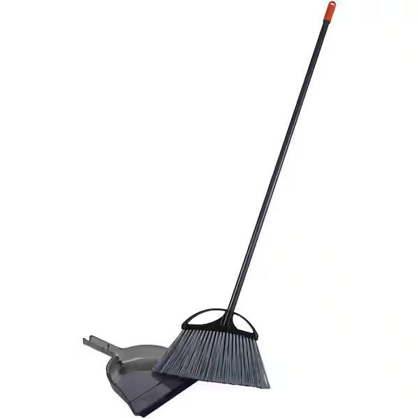 CWS 13 in. Extra Wide Angle Broom with Dustpan Car Wash Superstore