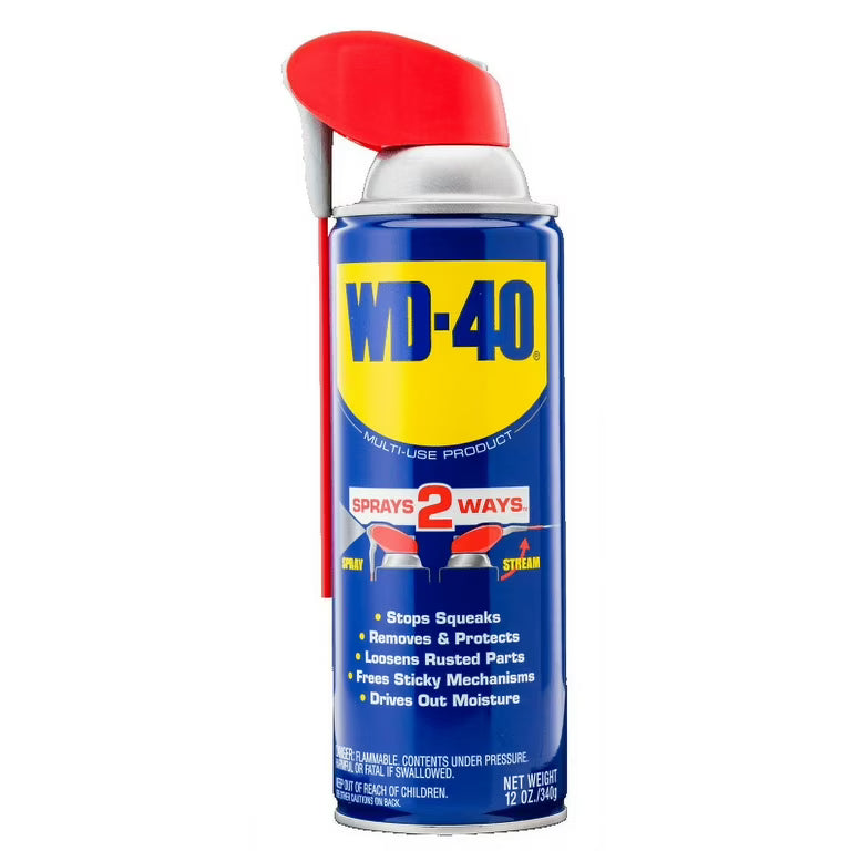 12 oz. Original WD-40 Formula, Multi-Purpose Lubricant Spray with Smart Straw Car Wash Superstore