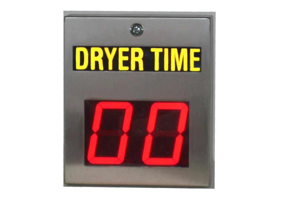 Dixmor Dryer Time Display, One Pulse Start, 4" Numbers, Counts Down in Seconds Or Minutes, 120 Volt Dimensions: 9 1/2" W x 11" H x 2" D Car Wash Superstore
