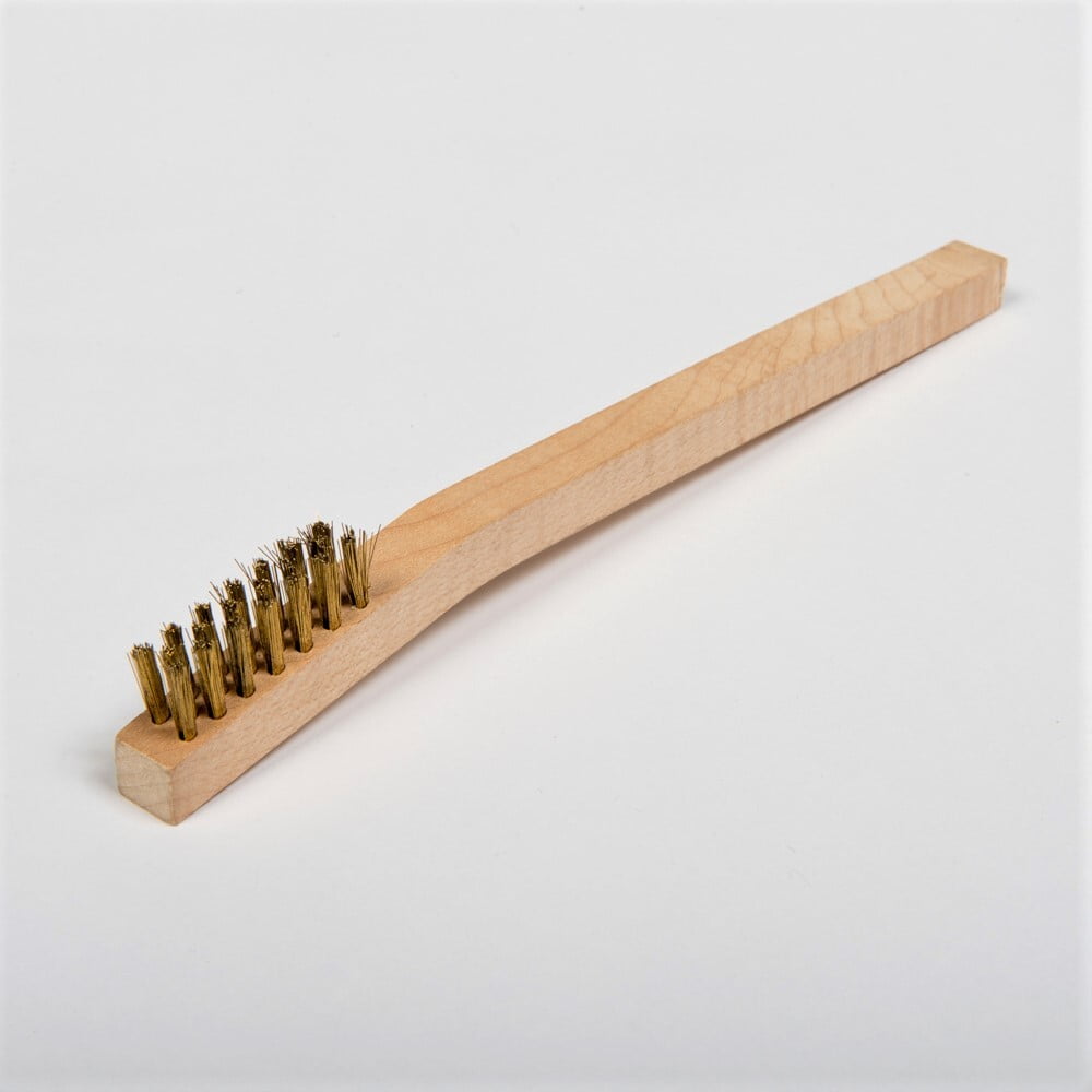 Erie Brush Wood Handle 8'' Small Detail Brush with Brass Filament Erie Brush