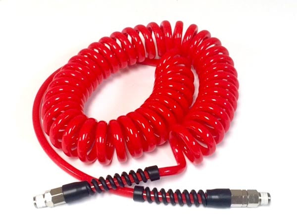 CWS RED Coil Hose 3/8'' MPT x 20' Working Length Coil Tubing | Car Wash Superstore