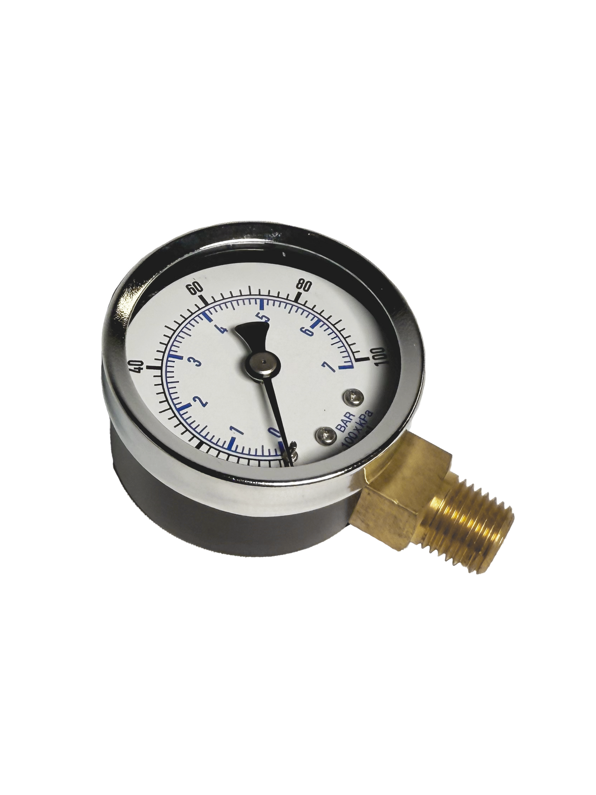 CWS 1/4'' 2'' D 0-100 PSI Bottom Mount Non-Liquid Pressure Gauge CWS