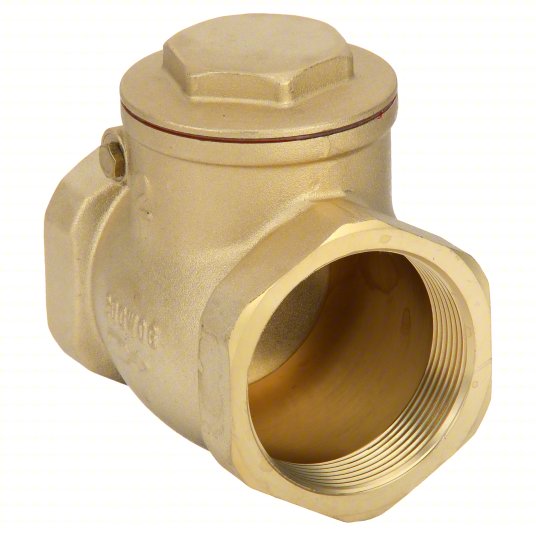 Swing Check Valve 2" FxF, 400psi, 70°F, Brass Car Wash Superstore