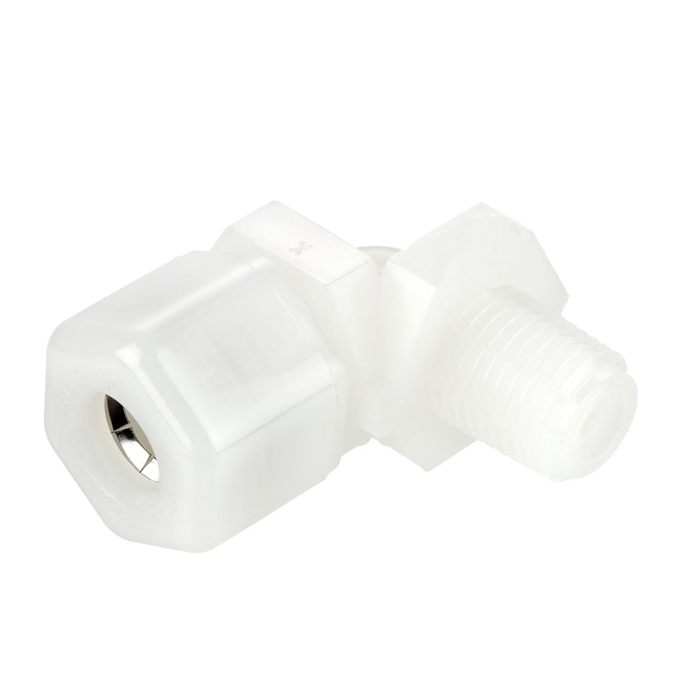 Male Elbow 90 Degree Nylon For 1/4in. Tube OD, 1/4in Pipe Size, Compression x MNPTF Car Wash Superstore