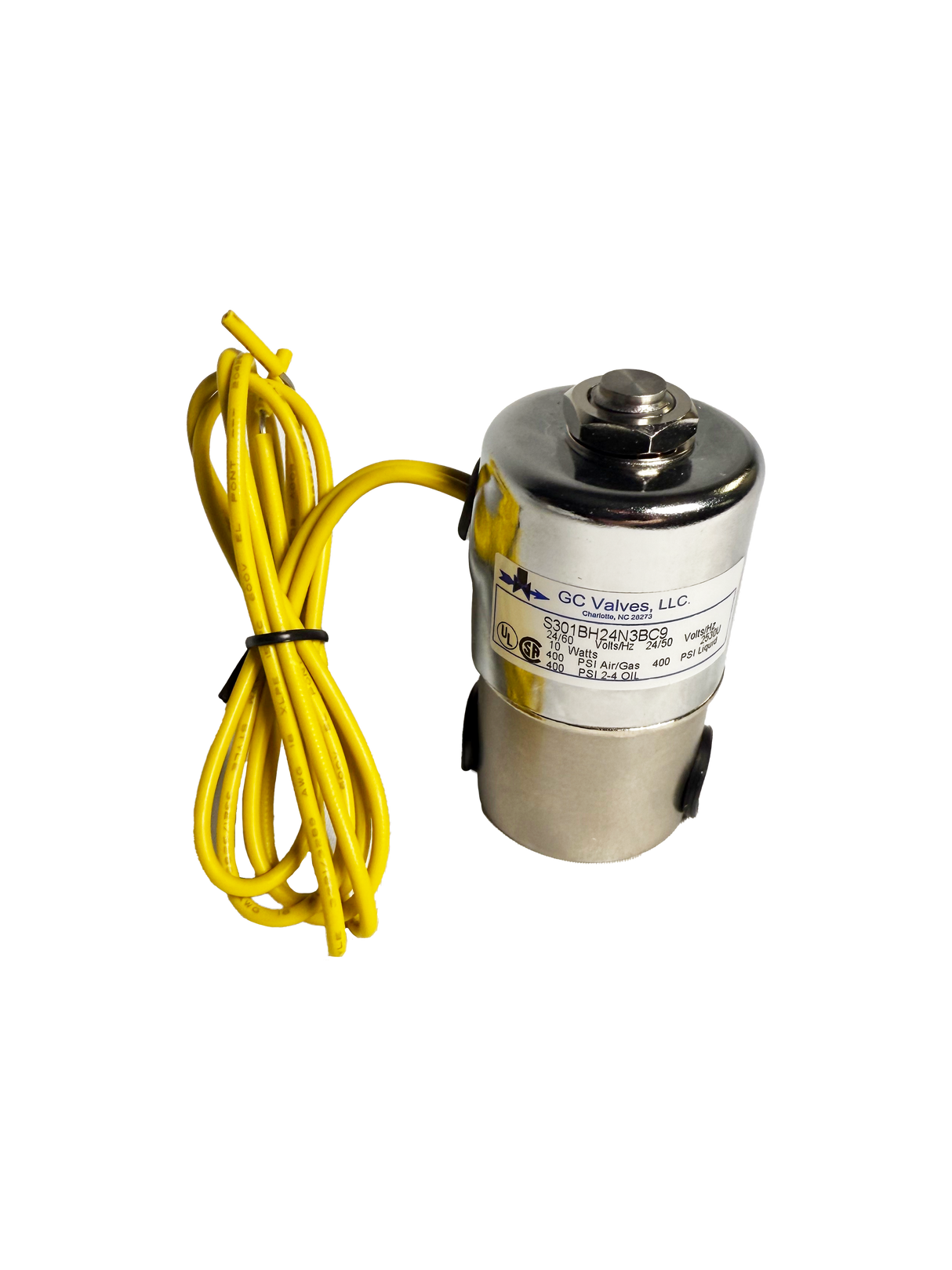 GC Valves Stainless Steel 24 VAC Normally Closed 2 Way Nitrile Solenoid Valve with 3/32'' Orifice GC Valves