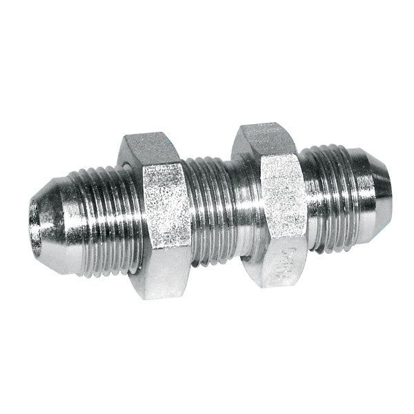 Union Bulkhead, 1/2in Male JIC x 1/2in Male JIC, Steel Zinc Coated Car Wash Superstore