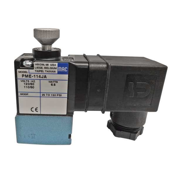MAC Pilot Valve Coil, 1/4in Port, DIN Connection, 120VAC, PME114JA Sonny's