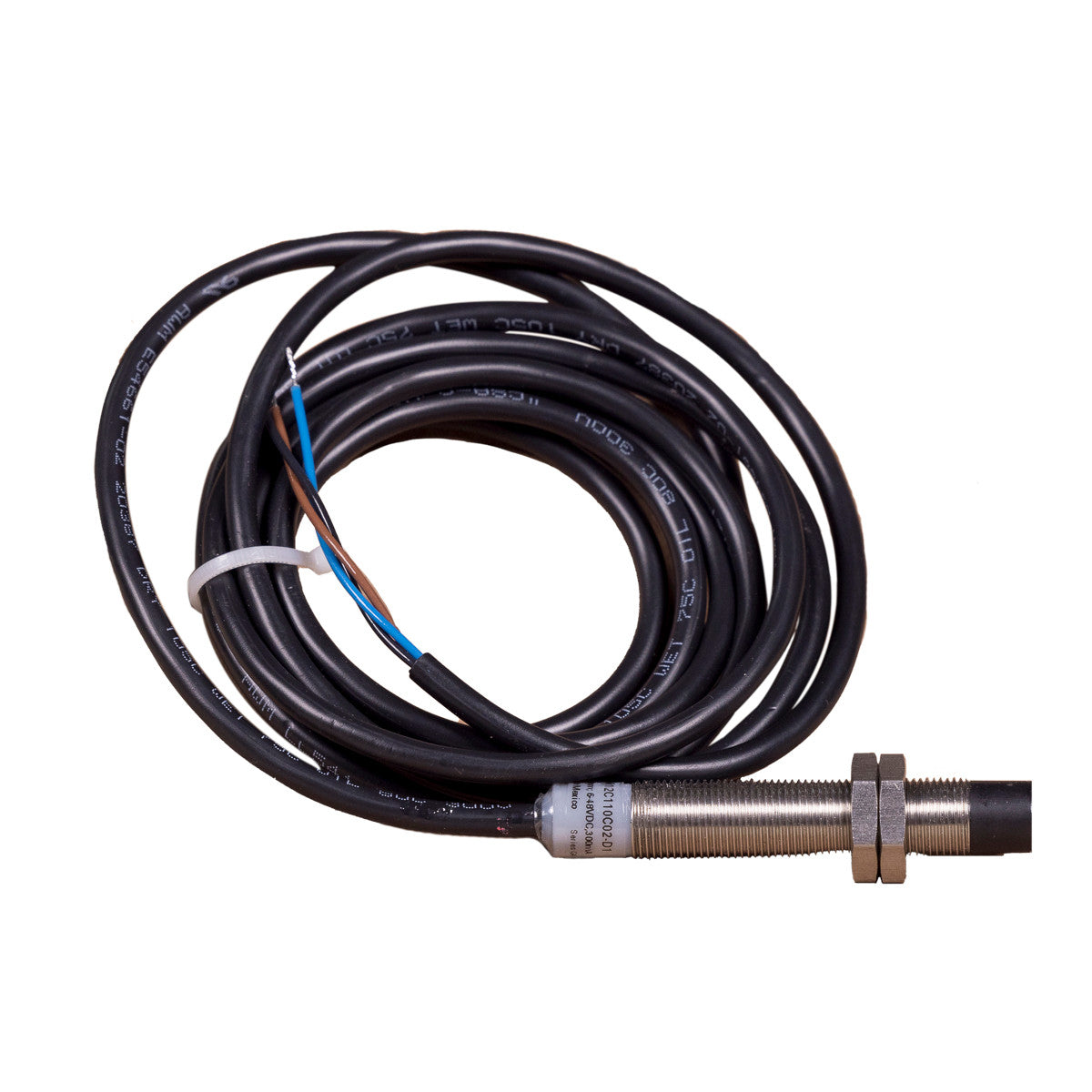 Proximity Sensor, Unshielded, M12, 10mm Range, 20-132V AC, N/O, 2 Wire, 6-1/2ft Hardwire, 75-00049 Car Wash Superstore