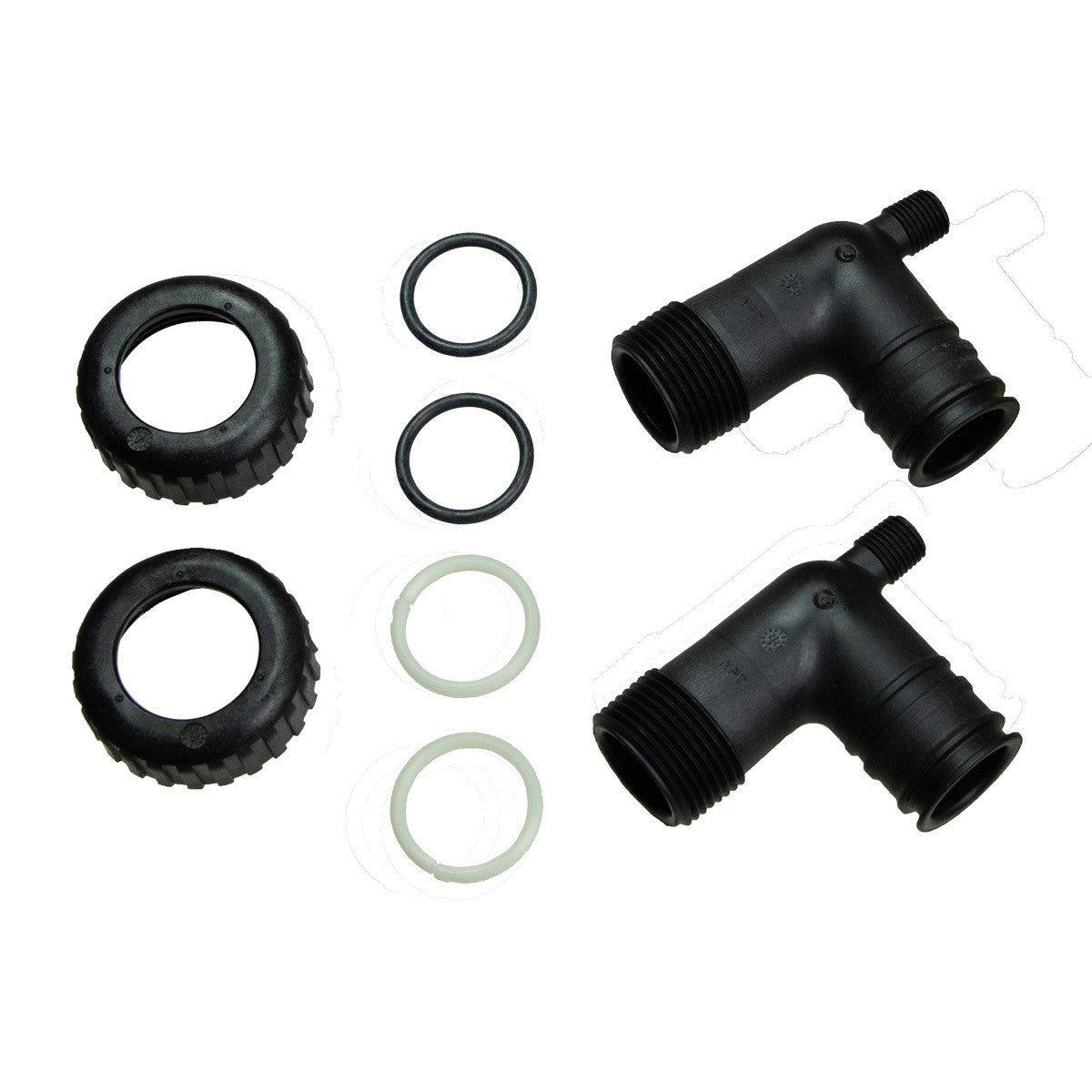 Velocity 90° Tube Adapter, 1in MPT, PVC, Pack of 2, 350-100-CP Sonny's