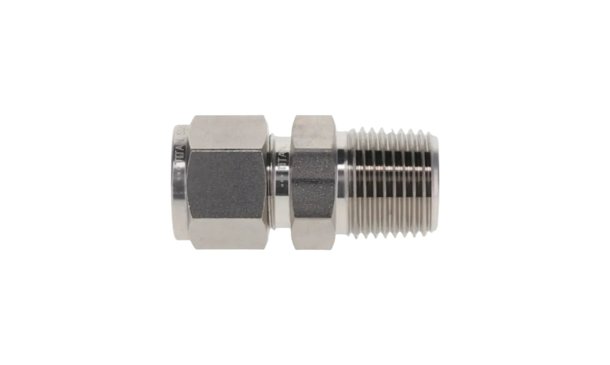 1/2" OD x 1/4" MPT Straight SS Fitting Car Wash Superstore