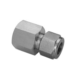 1/2"T x 1/2"F NPT - FEMALE CONNECTOR - 2 FERRULE - 316 SS