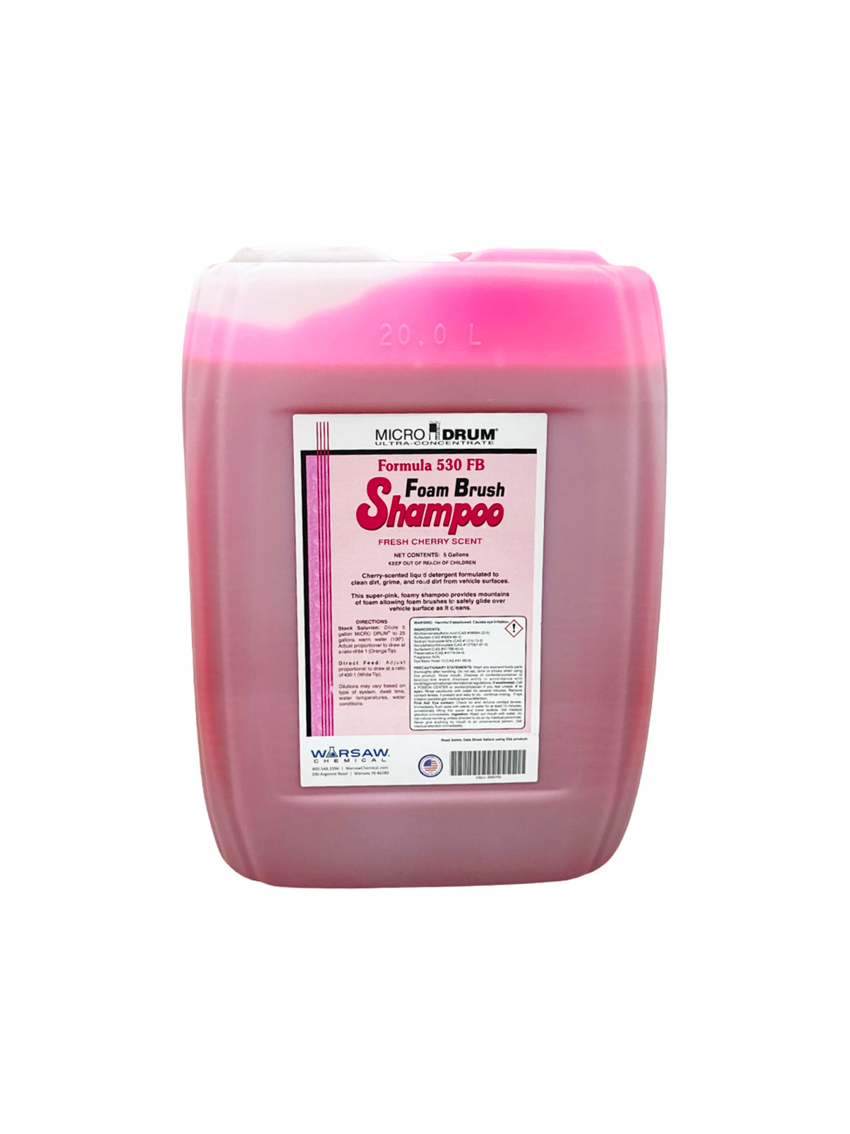 5 Gallon Micro Pink Foam Brush Concentrate-Cherry Scent - Formula 530 FB