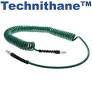 Spiral, PU, 1/4", 10', 1/4" MPT (Rigid/
Swivel),Green Car Wash Superstore