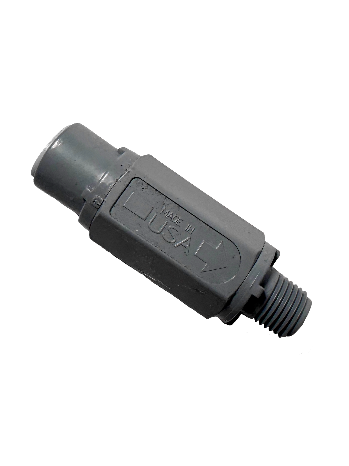 PDQ Gray PVC Check Valve - 3/8in. PCF x 1/4in. NPT