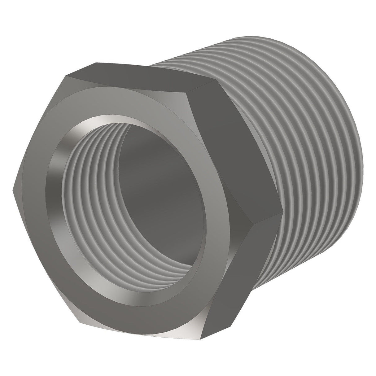 Hex Reducer Bushing, 1in MPT x 3/4in FPT, Steel Zinc Coated, 5406-16-12, 001387 Car Wash Superstore