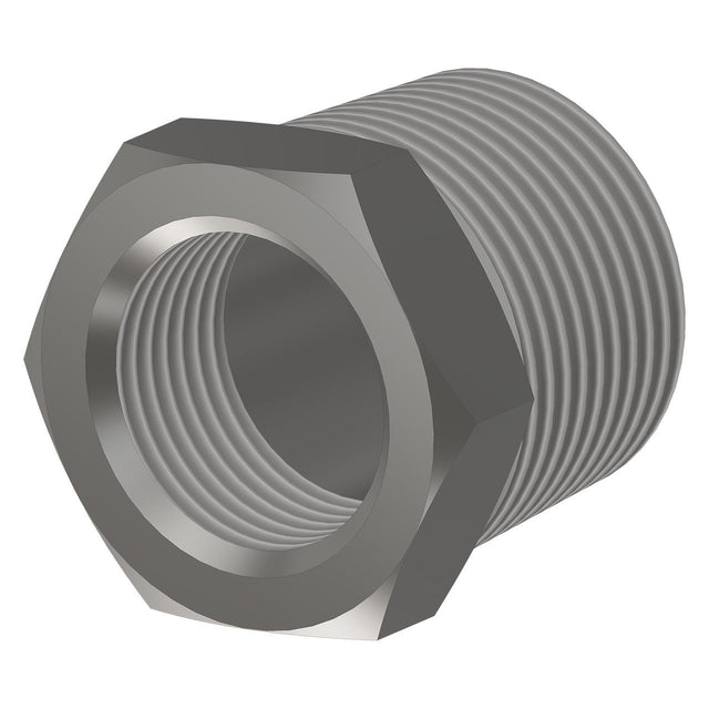 Hex Reducer Bushing, 1in MPT x 3/4in FPT, Steel Zinc Coated, 5406-16-12, 001387 Car Wash Superstore