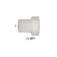 Hex Head Plug, 3/8in MPT, Nylon, F38 Car Wash Superstore