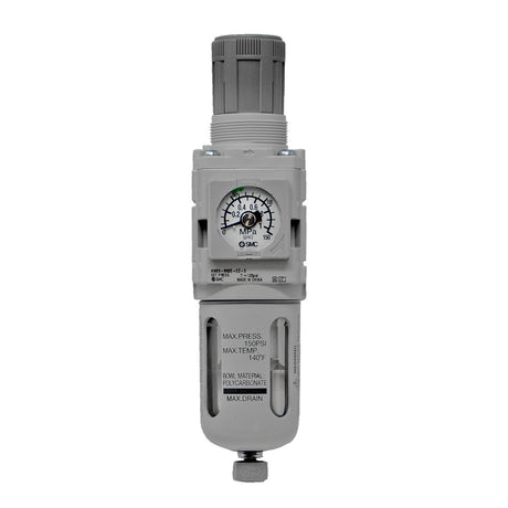 Air Filter Regulator With Gauge 1/4in FPT Left-To-Right Car Wash Superstore