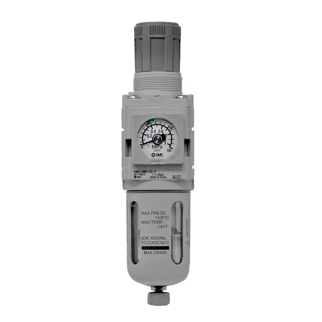 Air Filter Regulator With Gauge 1/4in FPT Left-To-Right Car Wash Superstore