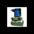 DEMA Stainless Steel 3/8'' FPT 120 VAC Normally Closed Solenoid Valve with DIN Coil DEMA