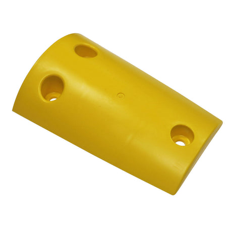 Tuff Curb 18in L End Cap Section, Polyethylene, Yellow Car Wash Superstore