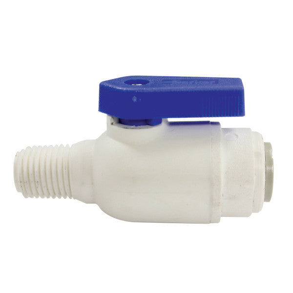 Ball Valve Straight, 3/8in Tube x 1/4in MPT, Parflex Propylene Car Wash Superstore