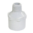 Adapter, 1/2in MPT x 1in Socket SLP, PVC SCH40, White Car Wash Superstore