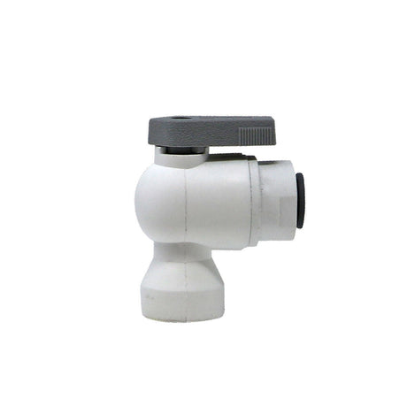 Ball Valve Elbow, 1/4in FPT x 3/8in Pushlock Car Wash Superstore