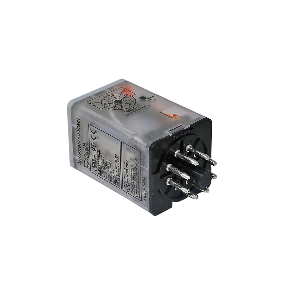 Peco Relay, 8 Pin Octal Mount Base, 120 VAC, 901305 Car Wash Superstore