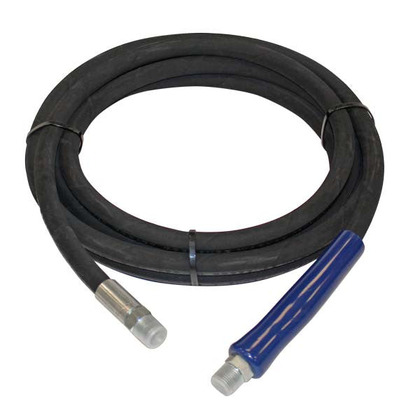 Black Single Braided Hose Assembly with (2) 3/8in Wire-Braided Swage Fittings 3/8in x 14ft Car Wash Superstore