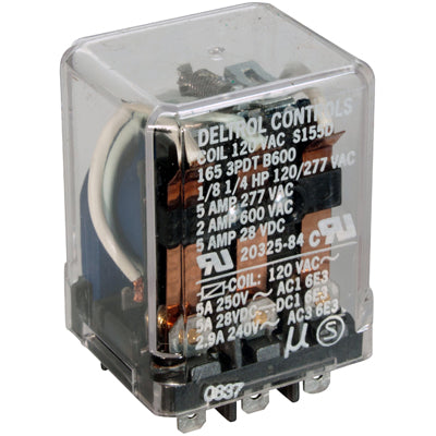 Relay, General Purpose, 166, DPDT, 13A, 24VDC, .187 QC Terminals, Plain Cover Car Wash Superstore
