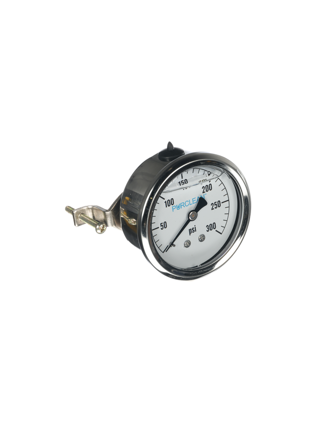 PurClean 0-300 PSI Pressure Gauge, No-Lead, Back Mount PurClean