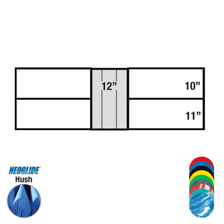 SFB21 Bottom Motor Side Washer NeoGlide Hush Set for Drive and Passenger Side, 21in Hub, Black Car Wash Superstore
