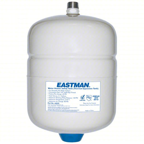 Thermal Expansion Tank: 2 gal Tank Capacity, 3/4 in Connection, 15 in Ht CWS