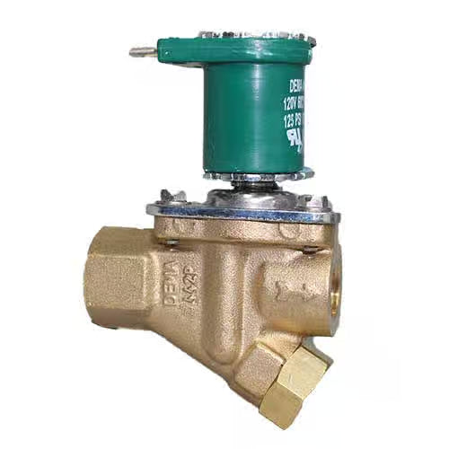 Dema Solenoid Valve Normally Closed 120 Volt 3/8" Brass, 125 PSI, Orifice 1/4 DEMA