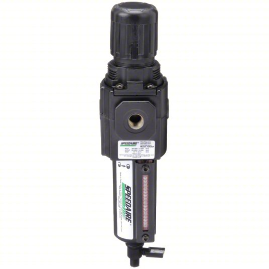 SPEEDAIRE Filter-Regulator: 1/4 in NPT, 80 cfm, 40 micron, 5 psi to 150 psi, 250 psi Max Op Pressure Car Wash Superstore