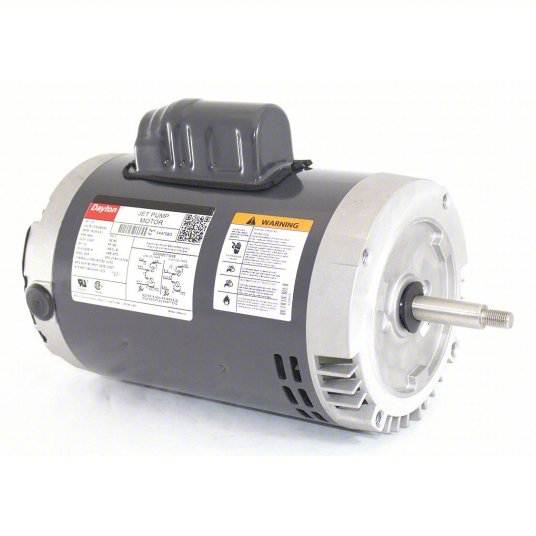 DAYTON Jet Pump Motor: Open Dripproof, Face Mounting, 1 1/2 HP, 3,450 Nameplate RPM, 56J Frame, 1 Car Wash Superstore