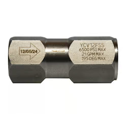 PDQ VALVE,CHECK,1/2FPT,3200PSI,LIQ,SST Car Wash Superstore