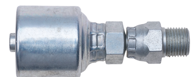 Gates Carbon Steel 1/4'' MPT Swivel Crimp On Fitting for 3/8'' Hose Gates