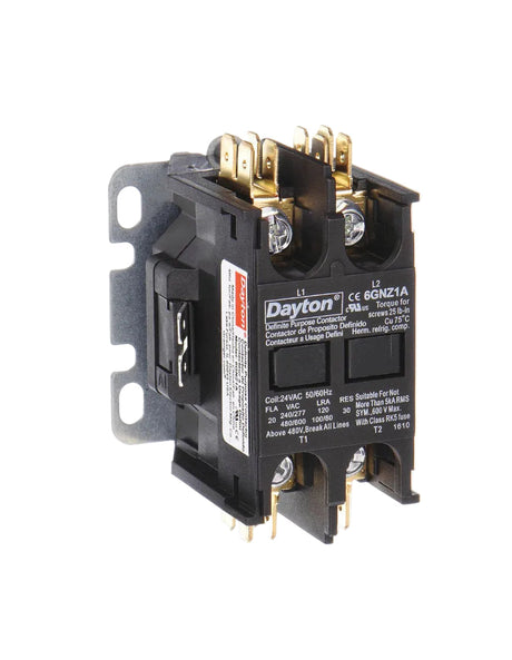 Dayton Definite Purpose Magnetic Contactor: 2 Poles, 20 A Full Load Amps-Inductive, 120V AC Car Wash Superstore