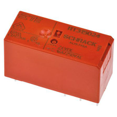 TE Connectivity RT314024 Signal Relays, PCB, Monostable Magnetic Coil, 16A, Form C, SPDT 1CO Car Wash Superstore