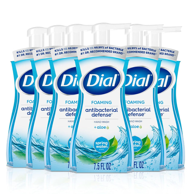 Dial Antibacterial 7.5 oz Spring Water Foaming Hand Wash - 6 per Case - Car Wash Superstore